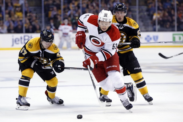 Jeff Skinner and Ilya Kovalchuk somewhat connected. Bruins interested in Kovalchuk, and getting interest in David Krejci