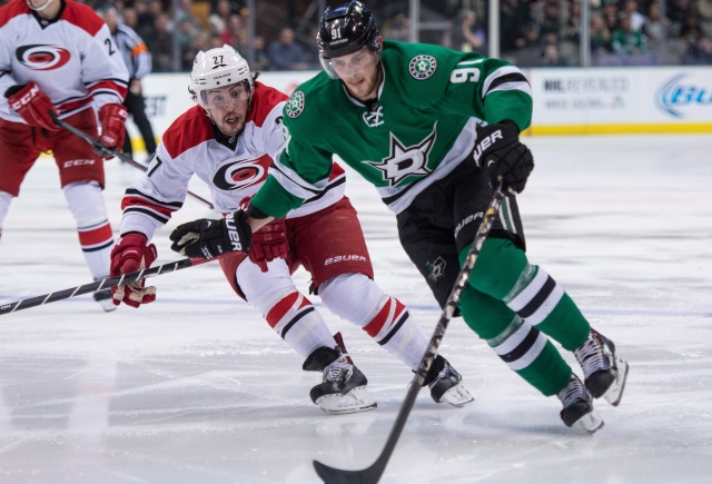 The Dallas Stars and Tyler Seguin continue contract extension talks. Justin Faulk and Jeff Skinner could still be moved, but trade rumors are quiet recently.