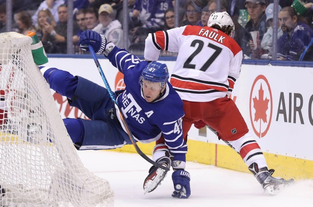 Justin Faulk could be potential defensive option if the Toronto Maple Leafs investigate the trade market for help.