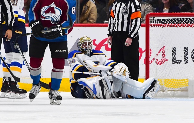 St. Louis Blues goaltender Jake Allen will be out for 10-14 days