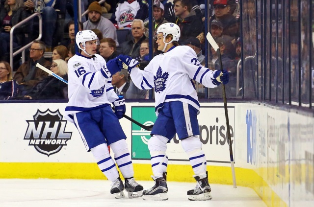 Toronto Maple Leafs William Nylander and Mitch Marner