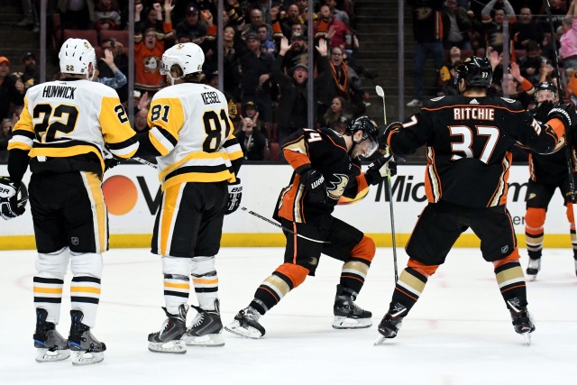 The Pittsburgh Penguins may not be done making moves and have talked with the Anaheim Ducks.