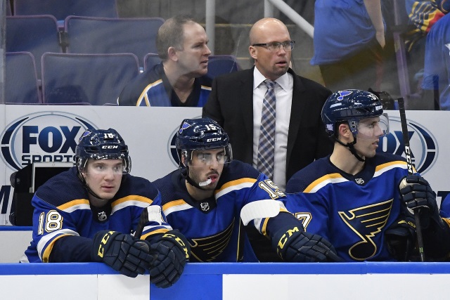 The St. Louis Blues fire head coach Mike Yeo.