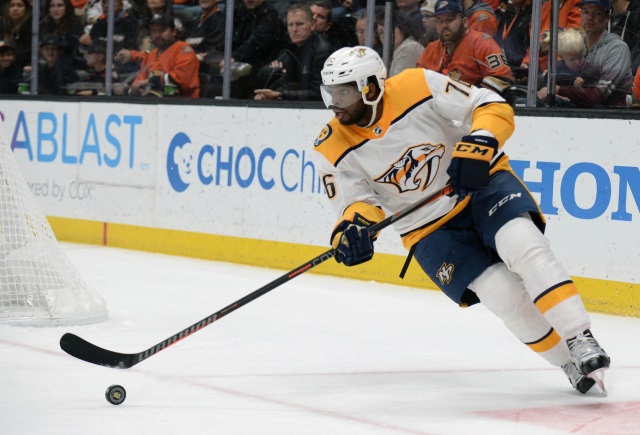 P.K. Subban is unable to finish the game last night