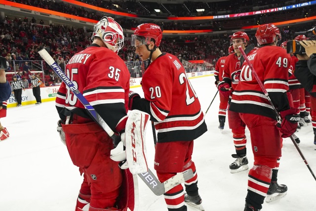 Taking a look the Carolina Hurricanes at the quarter mark of the season. What has worked and what hasn't. Who could be trade bait.