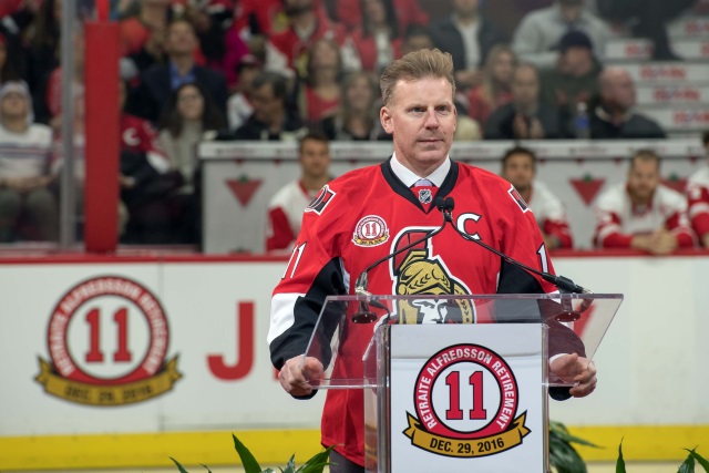 Daniel Alfredsson is one of ten retired players who could be worthy of a Hockey Hall of Fame Induction