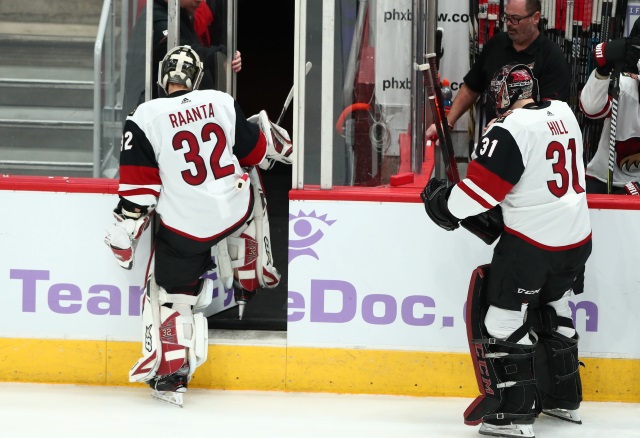 Arizona Coyotes Antti Raanta could be done for the season.