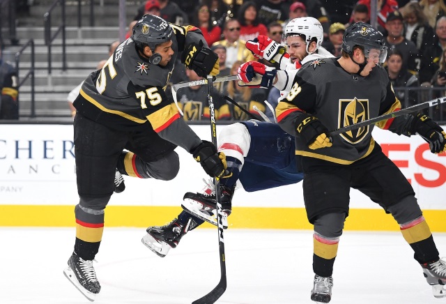 Vegas Golden Knights Ryan Reaves ejected for his hit on Washington Capitals Tom Wilson