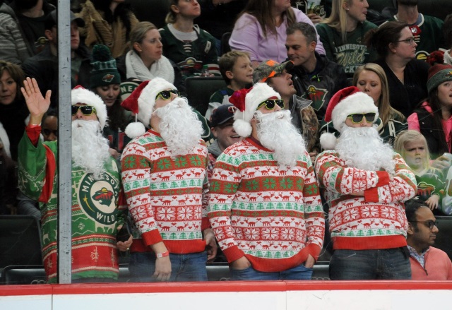 The NHL hasn't played games around Christmas since 1972 when they played three games on Christmas Eve.