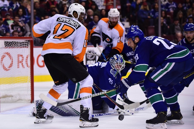 Wayne Simmonds and Alex Edler are two players who could be traded by the February 25th NHL trade deadline.
