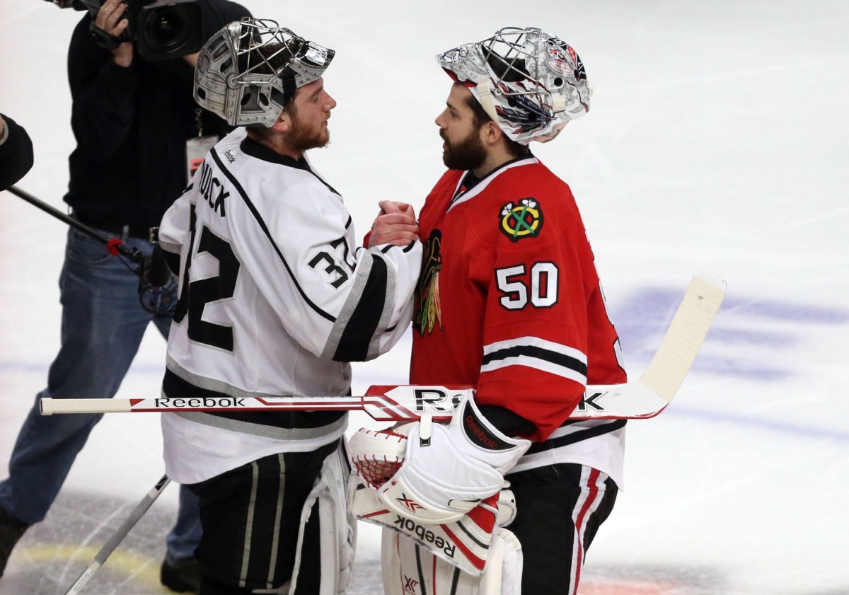 Would the Los Angeles Kings consider moving Jonathan Quick? Would the Chicago Blackhawks consider moving Corey Crawford?