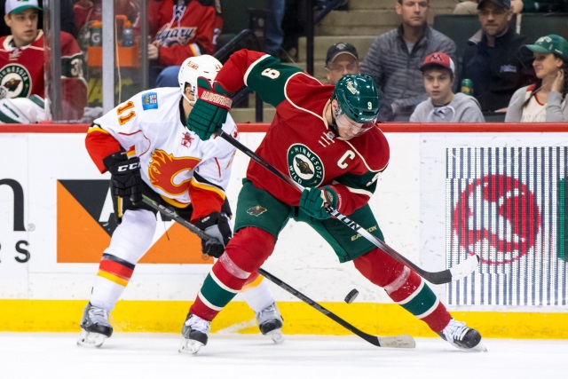 Mikko Koivu headed back to Minnesota. Mikael Backlund out this weekend.