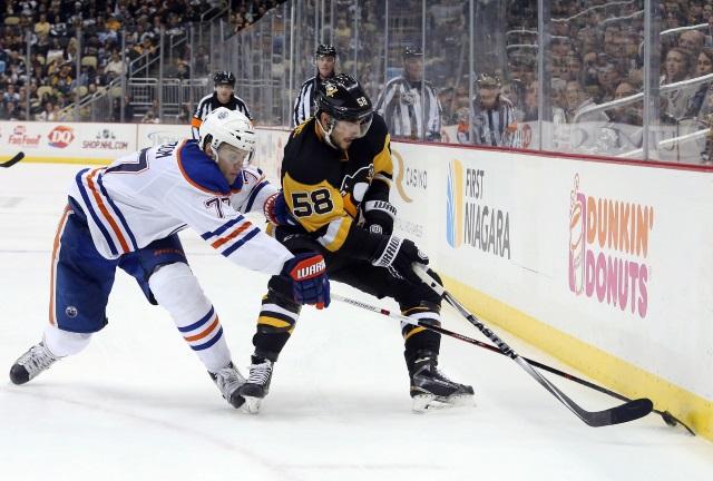 Kris Letang out day-to-day. Oscar Klefbom out six to eight weeks.
