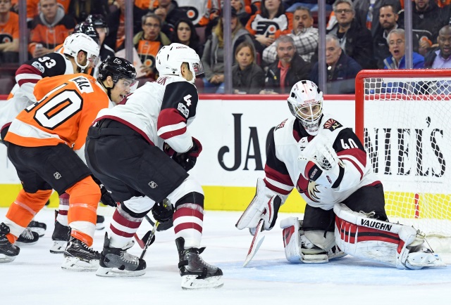 The Philadelphia Flyers have traded Jordan Weal to the Arizona Coyotes for Jacob Graves.