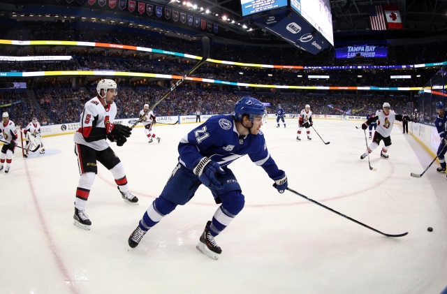 Matt Duchene and the Ottawa Senators haven't exchanged numbers. No contract extension talks between Brayden Point and the Tampa Bay Lightning until after the season.