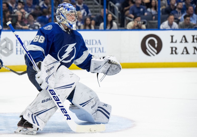 Tampa Bay Lightning goaltender Andrei Vasilevskiy has one of the best value contract for goaltender that was signed while he was a restricted free agent.