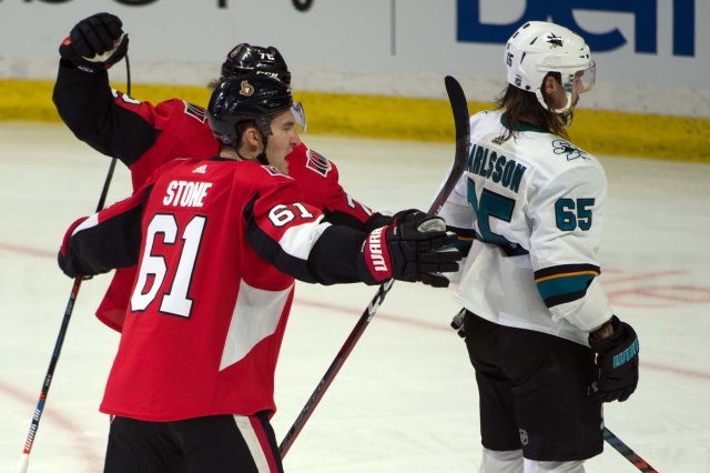 The San Jose Sharks meet with Erik Karlsson agent. The Ottawa Senators make an offer to Mark Stone