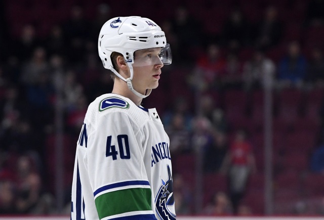 Elias Pettersson said he's feeling better and awaiting an MRI.