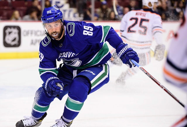 The Vancouver Canucks have traded forward Sam Gagner to the Edmonton Oilers for Ryan Spooner