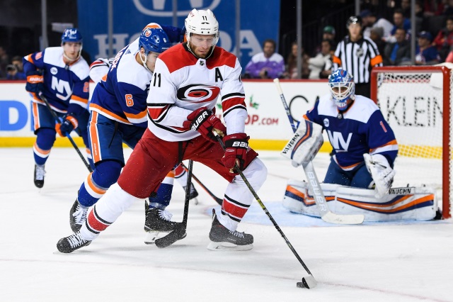 Jordan Staal practices for the first time since suffering concussion.