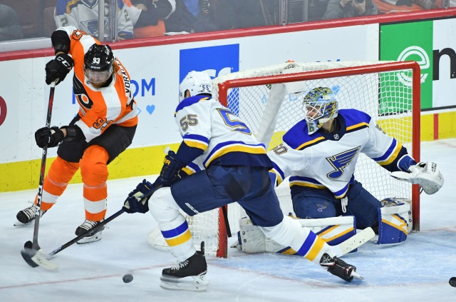 Philadelphia Flyers and St. Louis Blues are back in the NHL playoff race when six weeks ago they looked down and out.