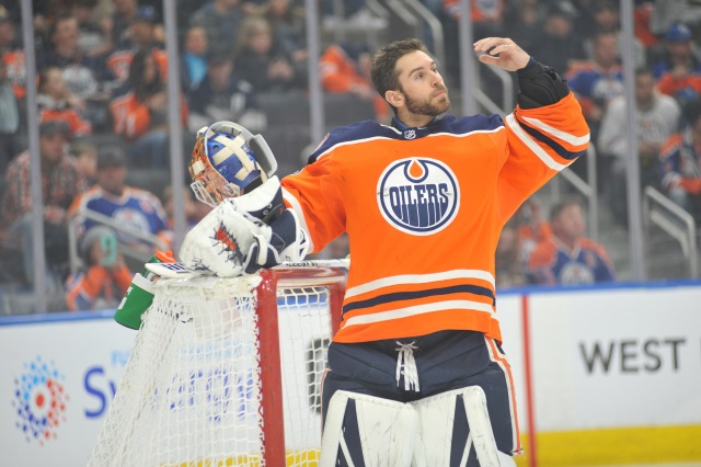 The Edmonton Oilers have spoken with Cam Talbot about possibly coming back next year.
