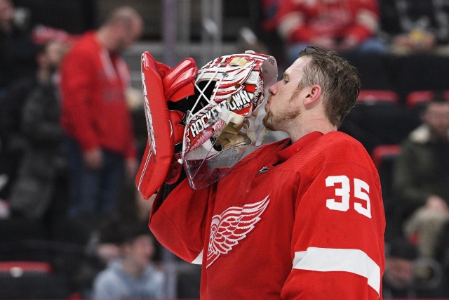 Tire-kicking going on with the Detroit Red Wings - before Nyquist trade. Jimmy Howard and Detroit Red Wings want to stay together.