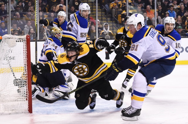 Vladimir Tarasenko out day-to-day. Injury updates on the Boston Bruins and St. Louis Blues.