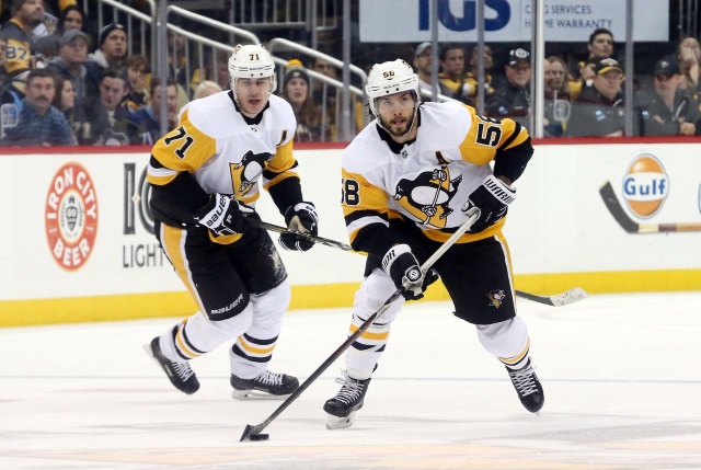 Evgeni Malkin out week-to-week and Kris Letang to travel with the team.