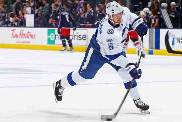 Tampa Bay Lightning Anton Stralman could return later in the first round.