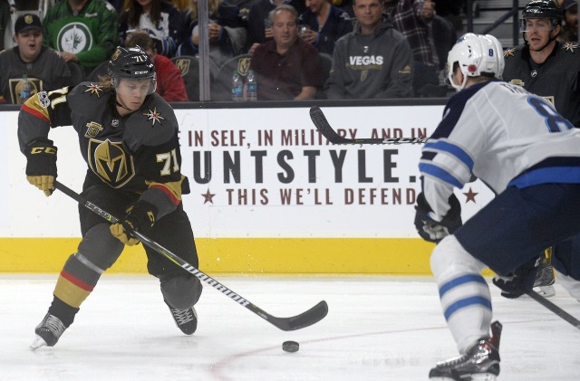 The Vegas Golden Knights talked extension with William Karlsson before the playoffs. Doesn't sound like Jacob Trouba will take a discount to remain in Winnipeg
