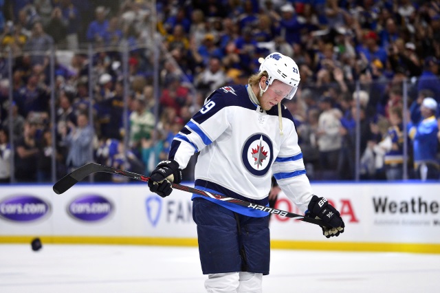 Patrik Laine was one of at least four Winnipeg Jets players dealing with an injury.