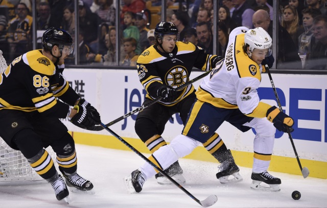 Boston Bruins Kevan Miller could return at some point. Charlie McAvoy suspended for one game.