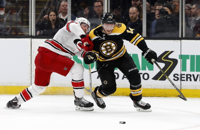 Boston Bruins Chris Wagner may have broken his wrist.