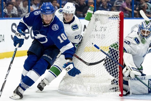The Tampa Bay Lightning traded forward J.T. Miller to the Vancouver Canucks