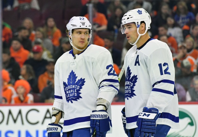Toronto Maple Leafs Patrick Marleau and Nikita Zaitsev