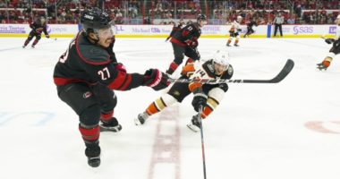 The Anaheim Ducks and Carolina Hurricanes are talking about a Justin Faulk trade.