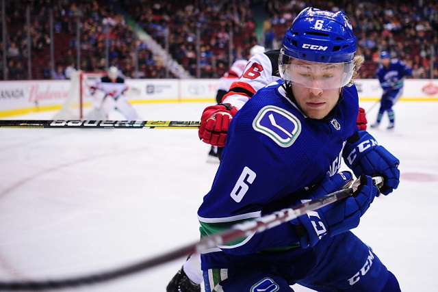 The Vancouver Canucks salary cap situation is playing a role in them not being able to sign restricted free agent forward Brock Boeser.