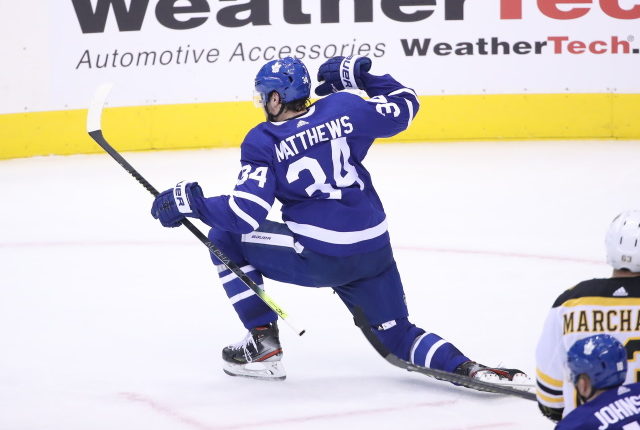 If healthy, Toronto Maple Leafs Auston Matthews has a real shot at winning the Rocket Richard Trophy for most goals in the league.