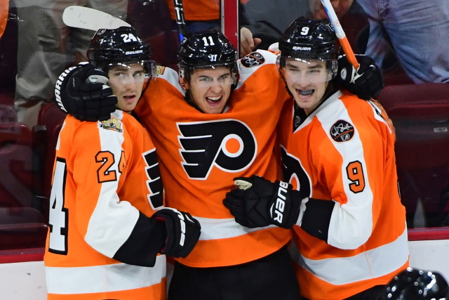 The Philadelphia Flyers are talking to RFAs Ivan Provorov and Travis Konecny