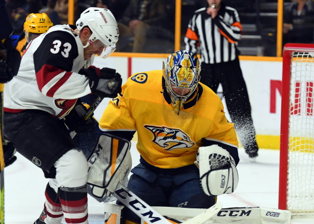 It's unlikely the Coyotes want to move Alex Goligoski at this time. Pekka Rinne on retirement.