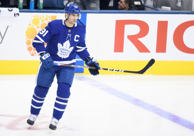 Toronto Maple Leafs John Tavares will be out at least two weeks with a broken finger.