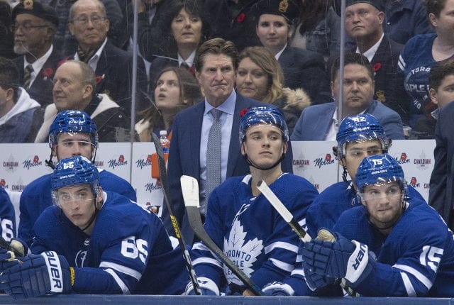 The Toronto Malpe Leafs aren't close to firing coach Mike Babcock.