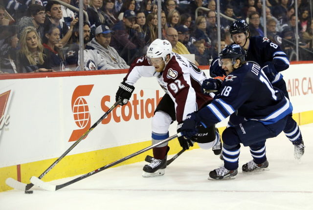 Nathan MacKinnon pulled as a precaution. Bryan Little suffered a perforated ear drum but was released from the hospital.