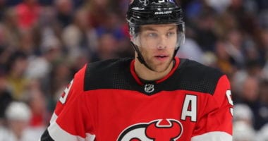 The New Jersey Devils held Taylor Hall out for precautionary reasons