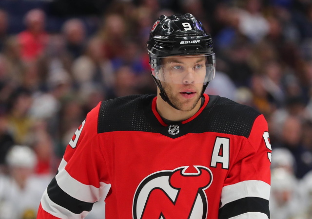 The New Jersey Devils held Taylor Hall out for precautionary reasons