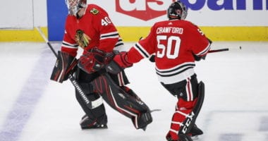 The Chicago Blackhawks haven't ruled out a Corey Crawford - Robin Lehner tandem next season.