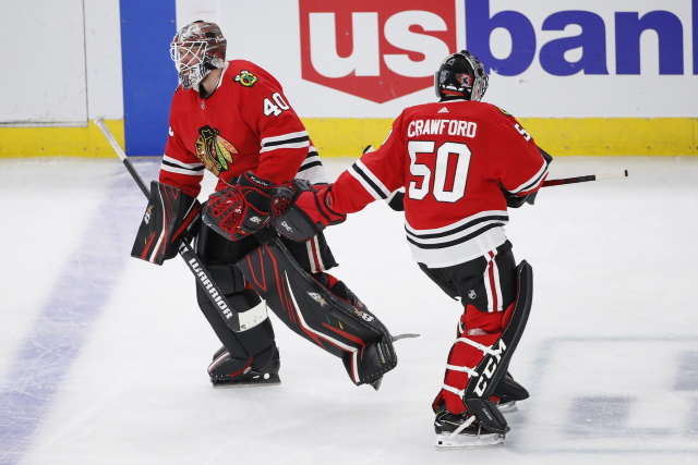 The Chicago Blackhawks haven't ruled out a Corey Crawford - Robin Lehner tandem next season.