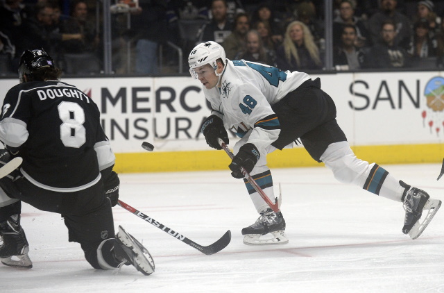 Drew Doughty to miss two games, maybe more. Tomas Hertl left last night's game early.