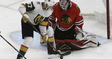The Chicago Blackhawks haven't talked extension with Robin Lehner. The Vegas Golden Knights could use a puck-moving defenseman.